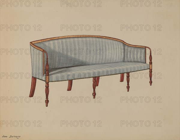 Sofa, 1936. Creator: John Dieterich.