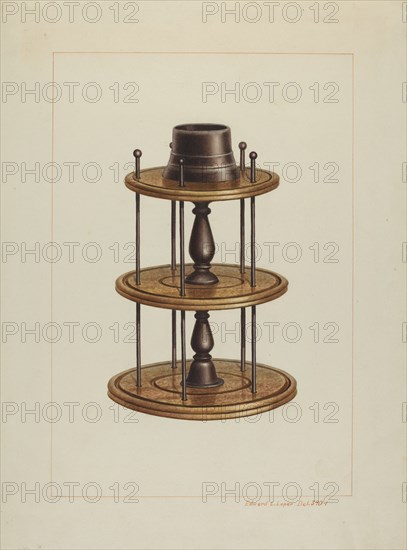 Spool Holder, c. 1938. Creator: Edward L Loper.