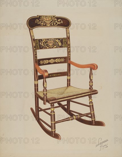 Stencilled Rocker, 1938. Creator: Lawrence Flynn.