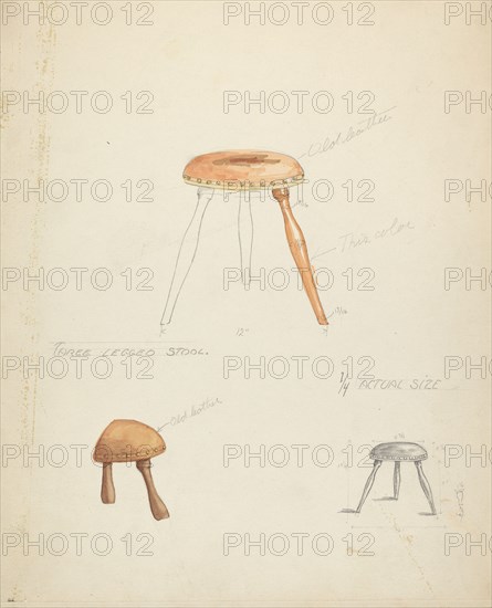 Stool, 1935/1942. Creator: Lawrence Foster.