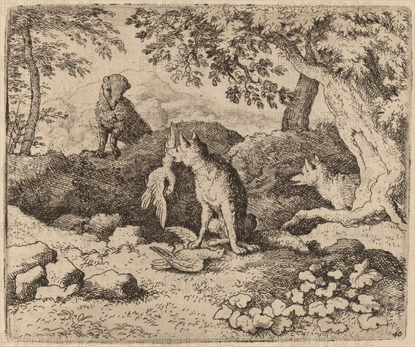 The Badger Goes to Warn Reynard, probably c. 1645/1656. Creator: Allart van Everdingen.