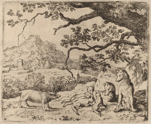 The Badger Sent as Messenger, probably c. 1645/1656. Creator: Allart van Everdingen.