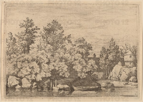 The Cudgel Dam and Covered Bridge, probably c. 1645/1656. Creator: Allart van Everdingen.
