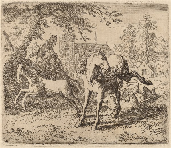 The Mare and the Wolf, probably c. 1645/1656. Creator: Allart van Everdingen.