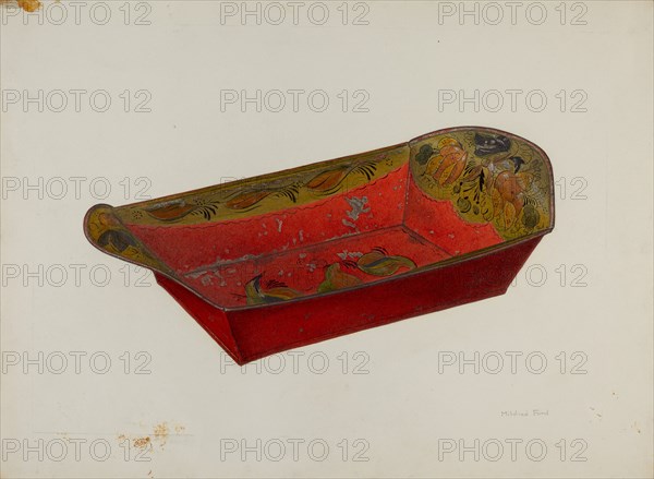 Toleware Bread Tray, c. 1940. Creator: Mildred Ford.