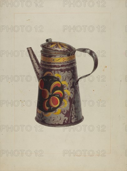 Toleware Coffee Pot, c. 1938. Creator: Edward L Loper.