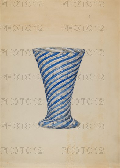 Vase (Blue and White), c. 1936. Creator: Albert Eyth.