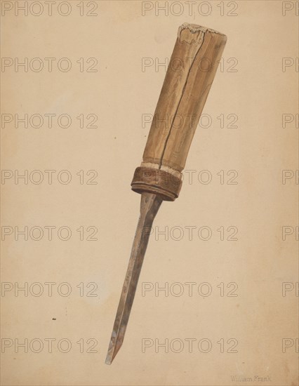 Wagon Maker's Chisel, c. 1942. Creator: William Frank.