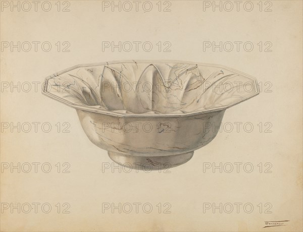 Wash Bowl, c. 1938. Creator: Frank Fumagalli.