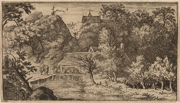 Water Mill at the Foot of a Mountain, probably c. 1645/1656. Creator: Allart van Everdingen.