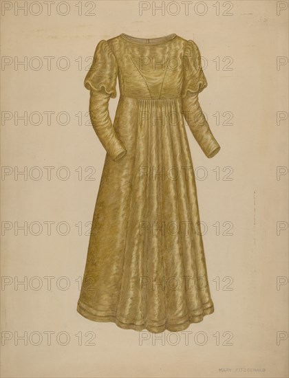 Wedding Dress, 1935/1942. Creator: Mary Fitzgerald.