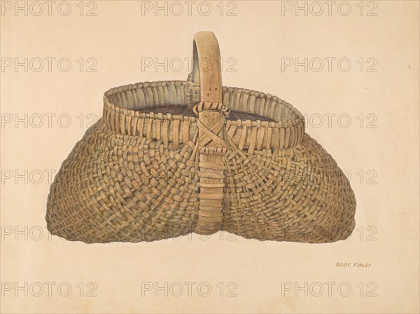 Wicker Basket, c. 1939. Creator: Bisby Finley.