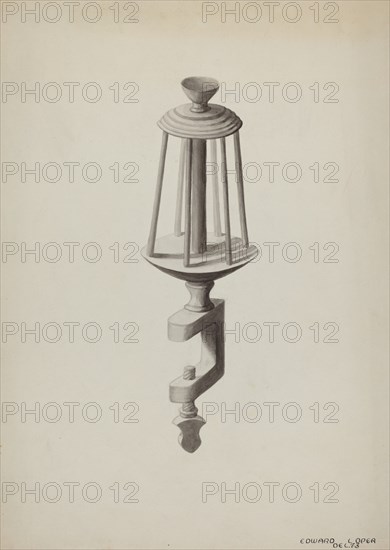 Wooden Silk Winder, c. 1936. Creator: Edward L Loper.