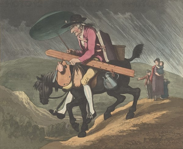 An Artist Travelling in Wales, February 10, 1799. Creator: Henri Merke.