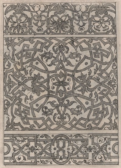 Copies after the 'Livre contenant passement de moresques' (plate 14), 19th century (?). Creator: Jacques Androuet Du Cerceau.
