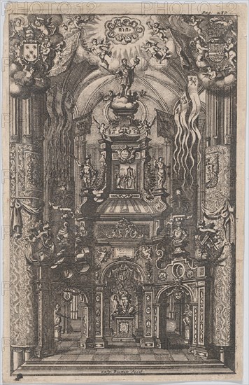 Catafalque for Ferdinand, from an unidentified book, ca. 1660-95. Creator: Gaspar Bouttats.