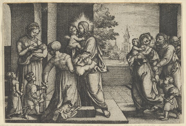 Christ and the Children. Creator: Georg Pencz.