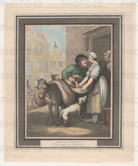 Cries of London, No. 4: Do You Want Any Brickdust?, February 20, 1799. Creator: Henri Merke.