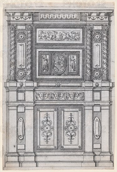 Furniture Design, 1530-85. Creator: Jacques Androuet Du Cerceau.