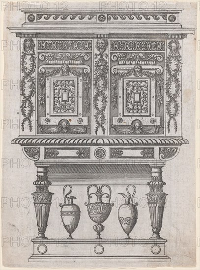 Furniture Design, 1565-70. Creator: Jacques Androuet Du Cerceau.