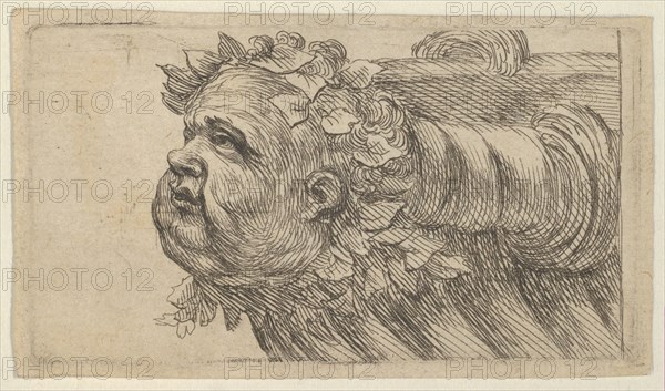 Head of a Child on the Bow of a Ship, from Divers Masques, ca. 1635-45. Creator: Francois Chauveau.