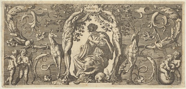 Hearing (Auditus), from Quinque Sensuum (Five Senses), ca. 1655. Creator: Francis Cleyn.