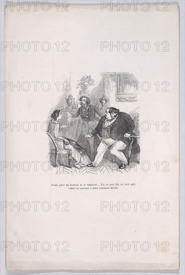 I was deprived of the happiness to pick it up... I saw a hundred times an agile rival offe..., 1843. Creator: Jean Ignace Isidore Gerard.