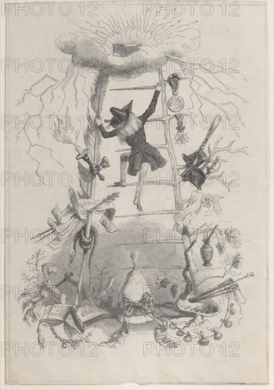 Illustration in Jérôme Paturot, by Louis Reybaud, Paris, 1846, ca. 1846. Creator: Jean Ignace Isidore Gerard.