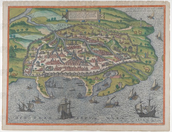 Map of Alexandria, 1575. Creators: Frans Hogenberg, Georg Braun.