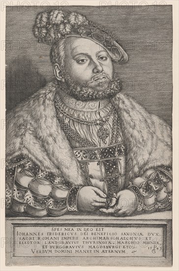 Portrait of Johann Friedrich the Magnanimous, Elector of Saxony, 1543. Creator: Georg Pencz.