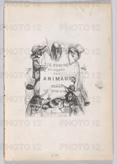 Private and Public Life of Animals; Scenes of Customs, ca. 1837-47. Creator: Louis-Henri Brevière.