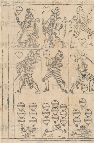 Sheet of Playing Cards, 16th century. Creator: Georg Schachomair.