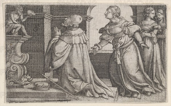 Solomon Worshipping Idols. Creator: Georg Pencz.