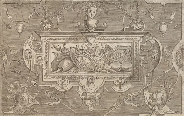 Targhe ed altri ornati di varie e capricciose invenzioni (Cartouches and other ornaments o..., 1773. Creator: Unknown.