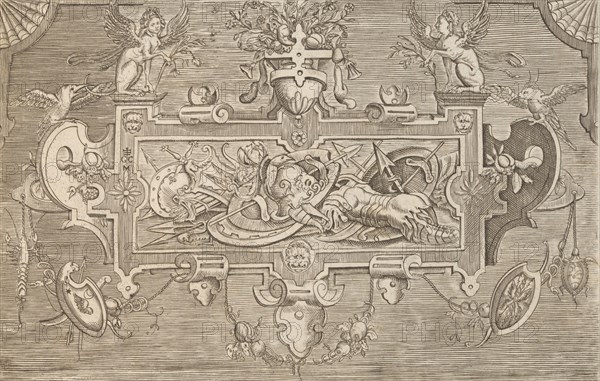 Targhe ed altri ornati di varie e capricciose invenzioni (Cartouches and other ornaments o..., 1773. Creator: Unknown.