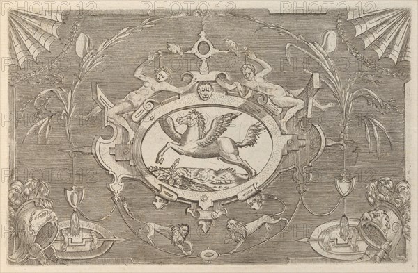 Targhe ed altri ornati di varie e capricciose invenzioni (Cartouches and other ornaments o..., 1773. Creator: Unknown.