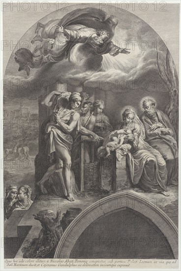 The Adoration of the Shepherds, with God the Father overhead, 1754-1802. Creator: Gaetano Gandolfi.