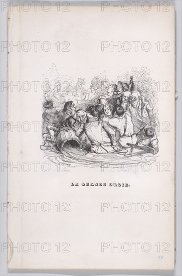 The Big Orgy from The Complete Works of Béranger, 1836. Creator: Henry Isidore Chevauchet.
