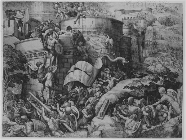 The Capture of Carthagena by Scipio and His Troops, 1539. Creator: Georg Pencz.