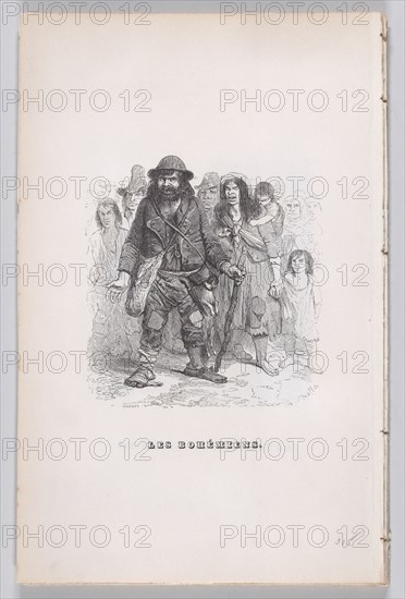 The Gypsies from The Complete Works of Béranger, 1836. Creators: Cherrier, Auguste Raffet.