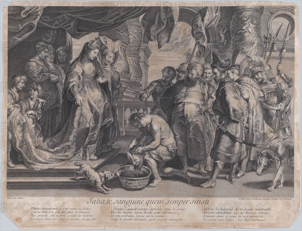 The Head of Cyrus brought to Queen Tomyris, ca. 1713-20. Creator: Gaspard Duchange.