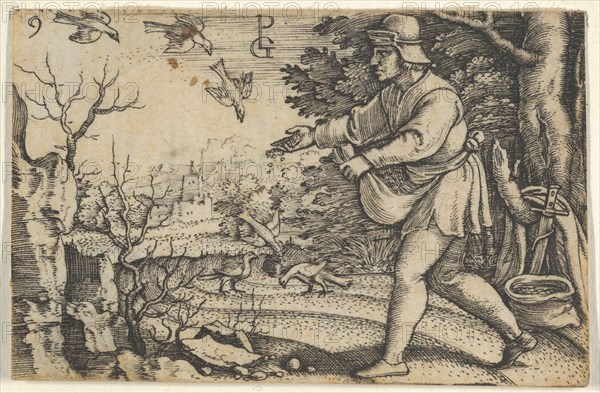 The Parable of the Sower, from The Story of Christ, 1534-35. Creator: Georg Pencz.