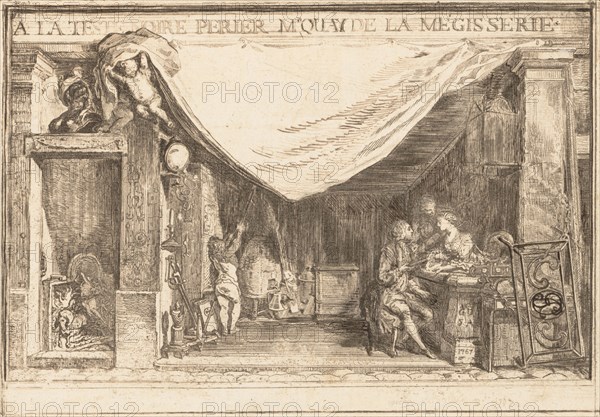 The Shop of M.Périer, Ironwork Merchant, 1767. Creator: Gabriel de Saint-Aubin.