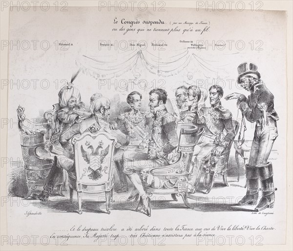 The Suspended Congress, ca. 1829. Creator: Pierre Langlumé.