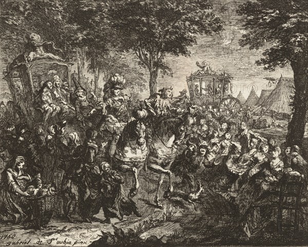 Vue de la Foire de Beson, 1750. Creator: Gabriel de Saint-Aubin.