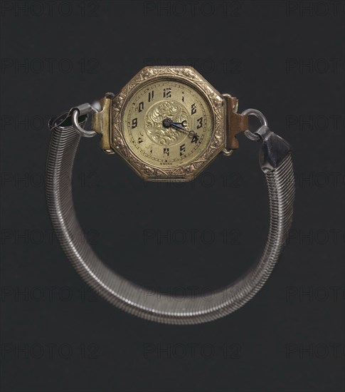 Wrist watch worn by Harriette Moore, early to mid 20th century. Creator: Unknown.