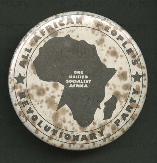 Pinback button promoting All-African People's Revolutionary Party, after 1958. Creator: Unknown.