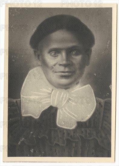 Photographic print of a woman with a large bow at her neck, ca. 1900. Creator: Unknown.