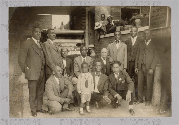 Photographic print of men gathered for State Funeral Directors' meeting, 1926. Creator: Unknown.