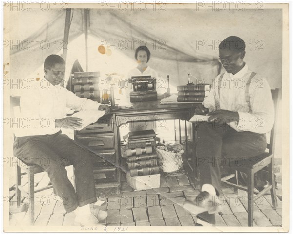 Photograph of B.C. Franklin, I.H. Spears, and Effie Thompson, June 6, 1921. Creator: Unknown.